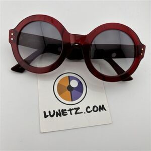 Cutler & Gross 1377 Red Round Sunglasses